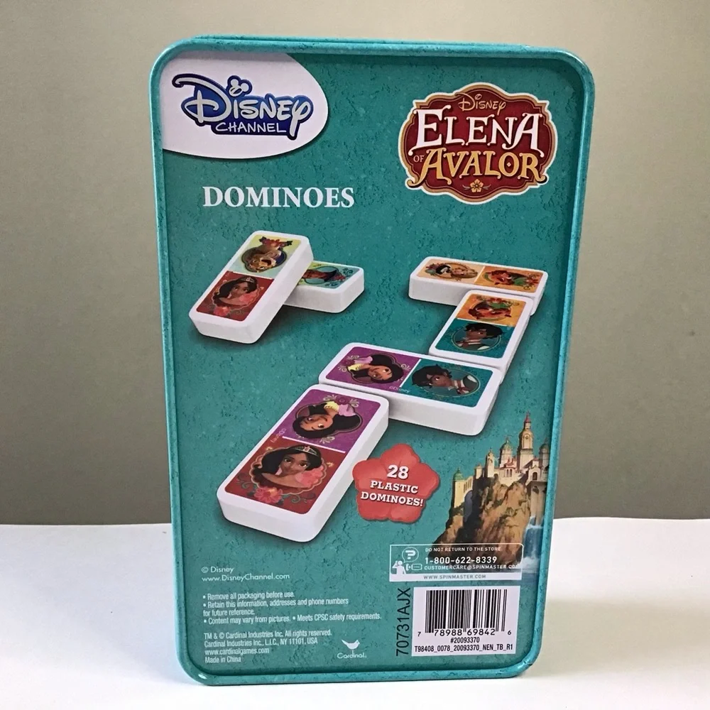Disney Elena of Avalor Dominoes Game 28 Tiles in Collectible Tin by Cardinal